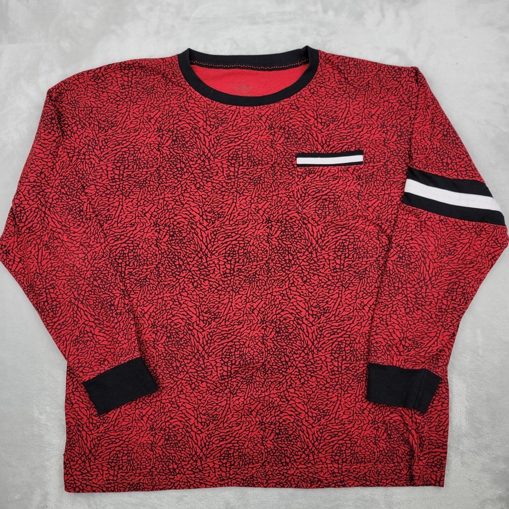 Micros Shirt Mens‎ XL Long Sleeve Ringer Sweatshirt Elephant Skin Leopard Rhino